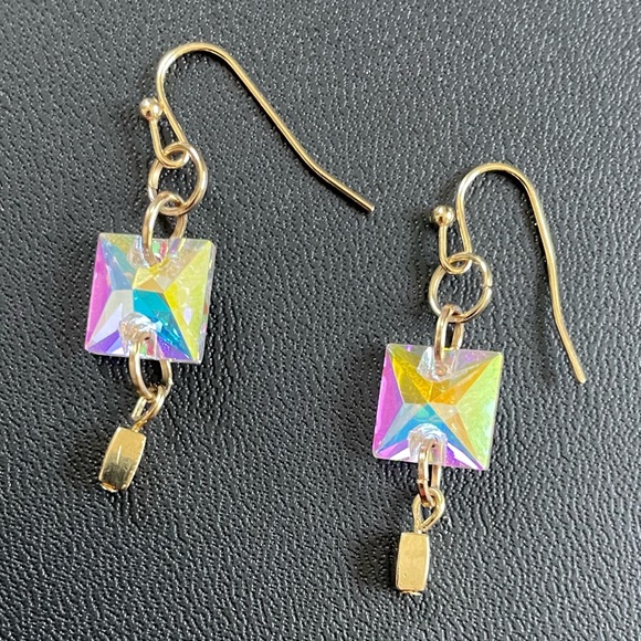 Crystal Rhinestone Earrings - Picture 3 of 5